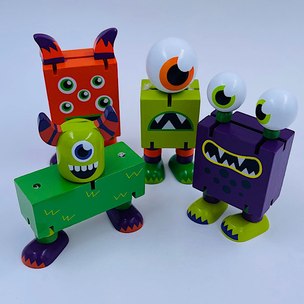 Flexi Monster – Træmonster – bevægelig – Træ - Billede 2