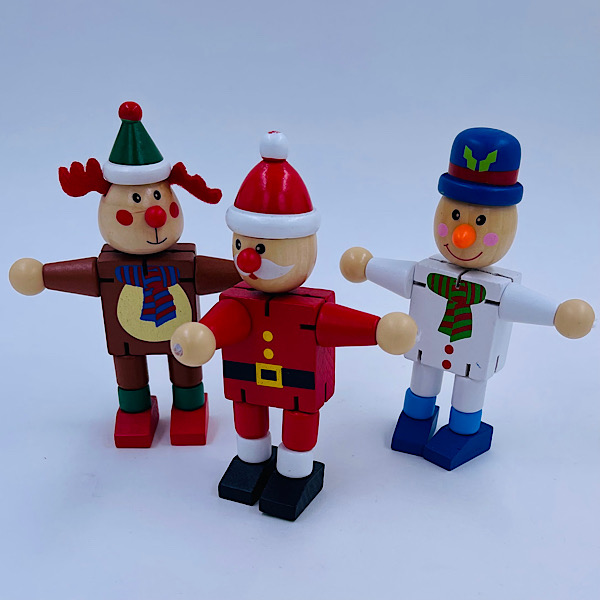 Flexi Julefigur – Træ – Juleleg – Trælegetøj - Billede 2